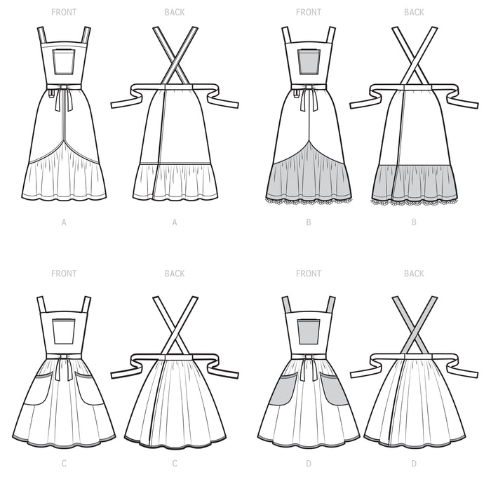 S9435 Misses' Aprons. Size: XS-XL