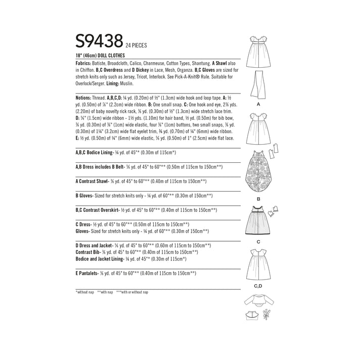 S9438 18" Doll Clothes