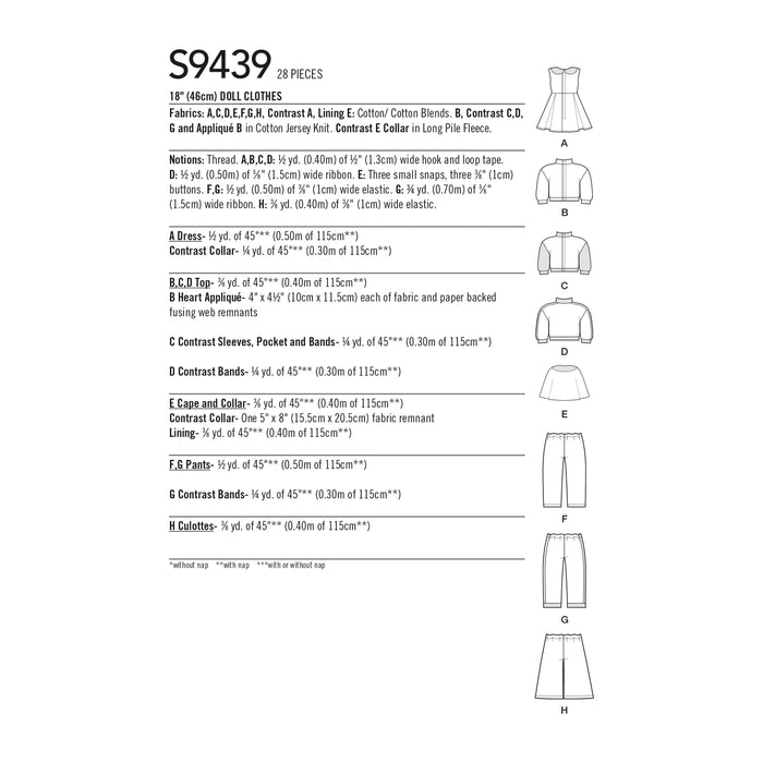 S9439 18" Doll Clothes