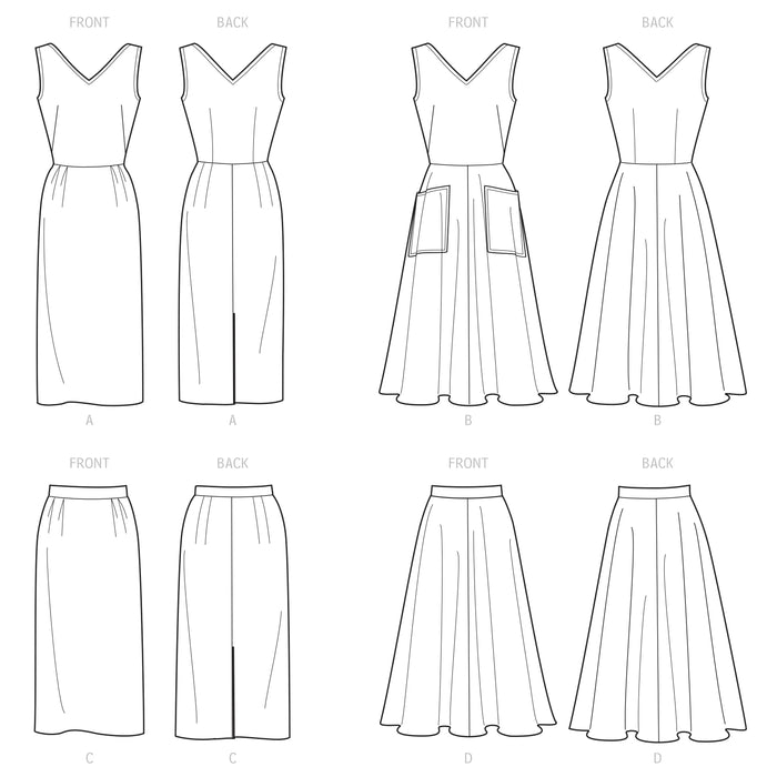 S9449 Misses' Dress, Jumper and Skirts. Size: 32-50