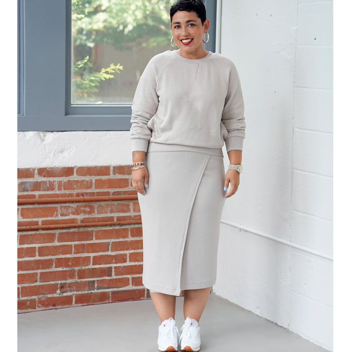 S9450 Misses' Knit Tops and Skirts. Size: 32-50