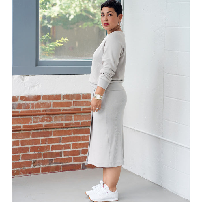 S9450 Misses' Knit Tops and Skirts. Size: 32-50