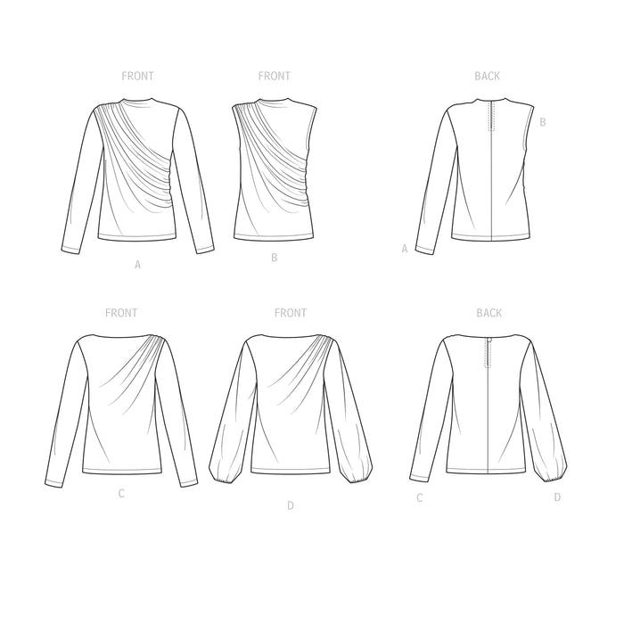 S9451 Misses' Knit Tops. Size: 32-48