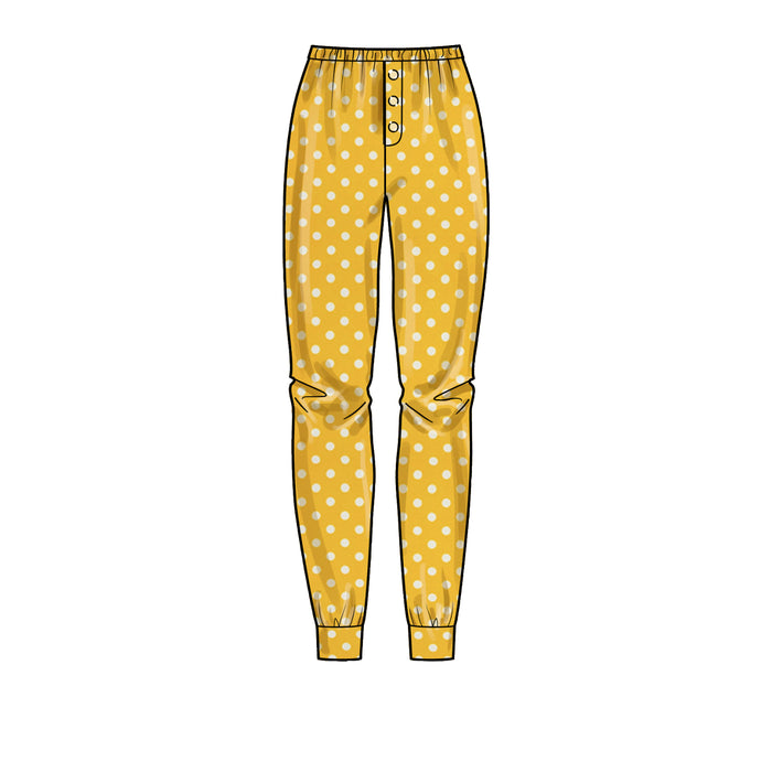 S9455 Misses', Men's and Children's Knit Pants and Top. Size: XS-L/XS-XL