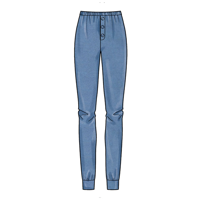 S9455 Misses', Men's and Children's Knit Pants and Top. Size: XS-L/XS-XL