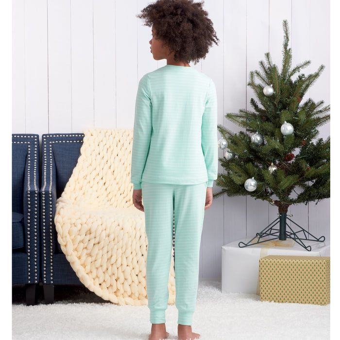 S9455 Misses', Men's and Children's Knit Pants and Top. Size: XS-L/XS-XL