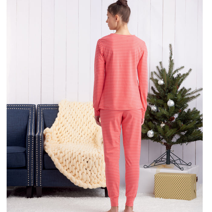 S9455 Misses', Men's and Children's Knit Pants and Top. Size: XS-L/XS-XL
