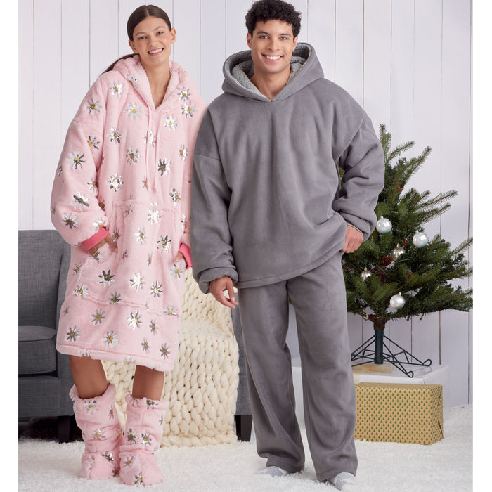 S9456 Unisex Oversized Hoodies, Pants and Booties. Size: XS-XL (30-48)