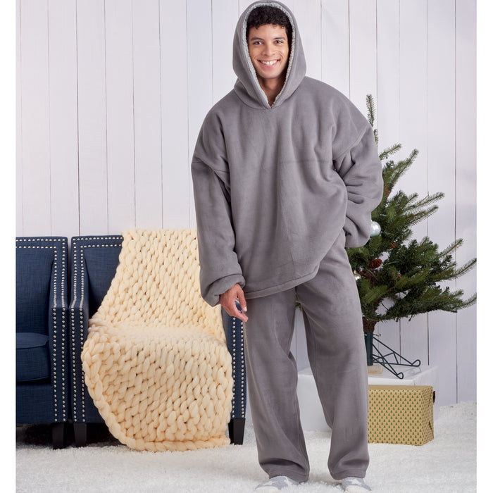 S9456 Unisex Oversized Hoodies, Pants and Booties. Size: XS-XL (30-48)