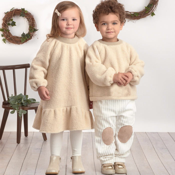 S9460 Toddlers' and Children's Dress, Top and Pants. Size: 6 m-8 y