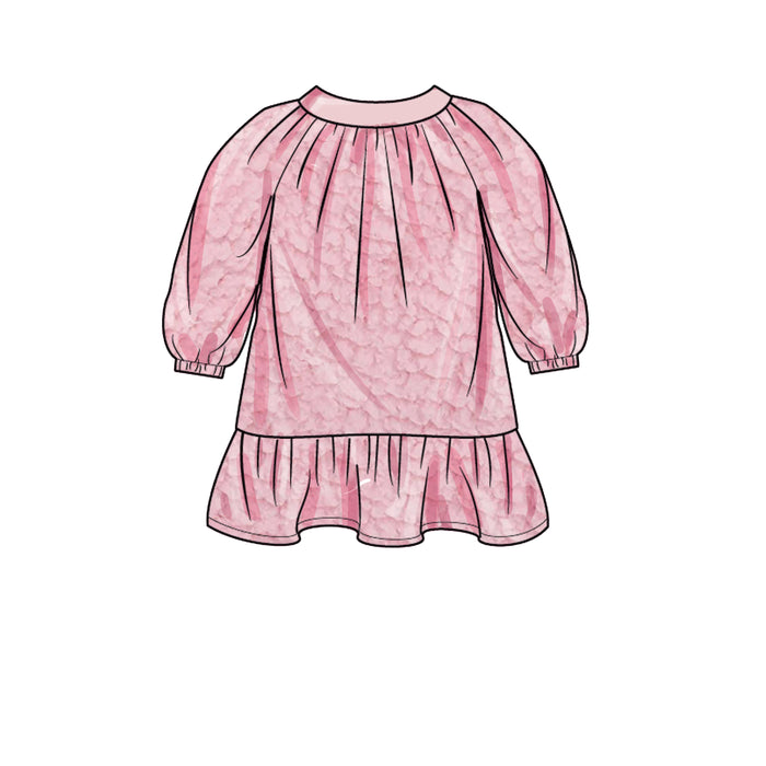 S9460 Toddlers' and Children's Dress, Top and Pants. Size: 6 m-8 y