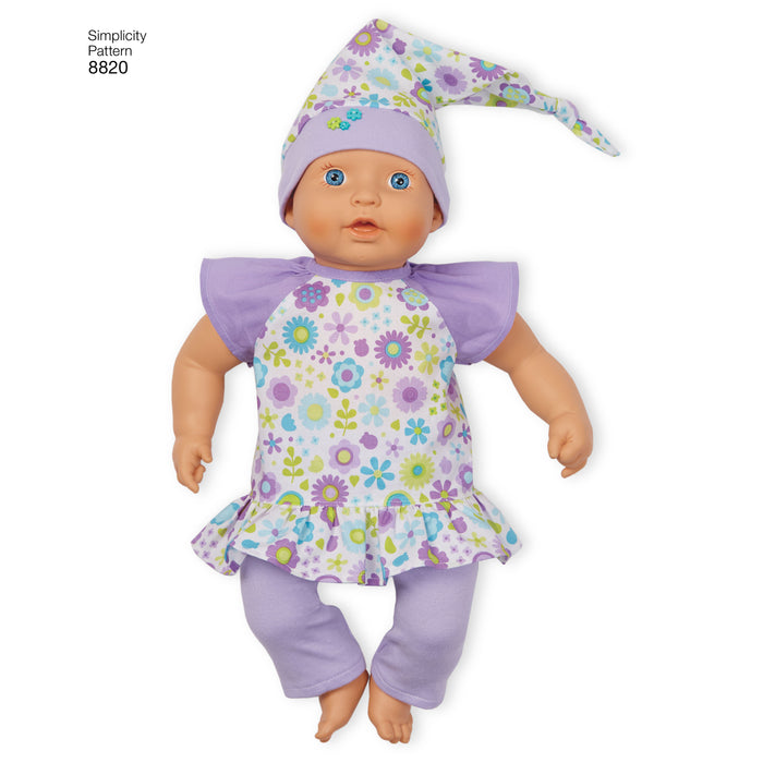 8820 15" Baby Doll Clothes & Accessories. Size: One Size