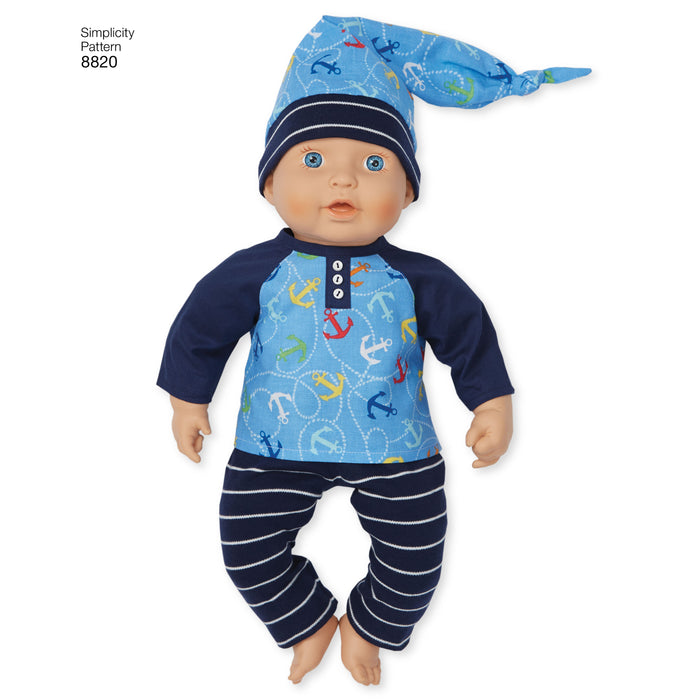 8820 15" Baby Doll Clothes & Accessories. Size: One Size