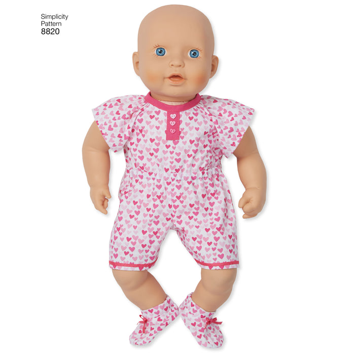 8820 15" Baby Doll Clothes & Accessories. Size: One Size