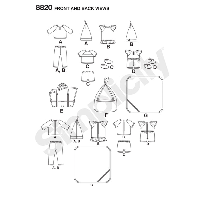 8820 15" Baby Doll Clothes & Accessories. Size: One Size