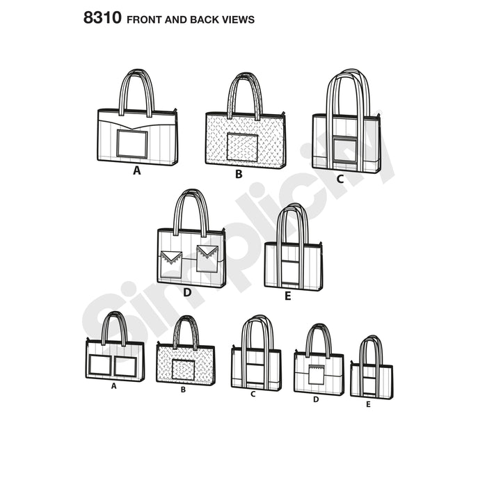 8310 Quilted Bags in Three Sizes. Size: One size
