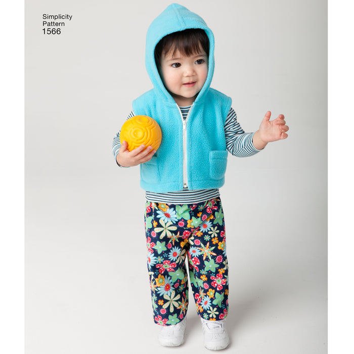 1566 Babies' Separates. Size: XXS-L (0-18 m)