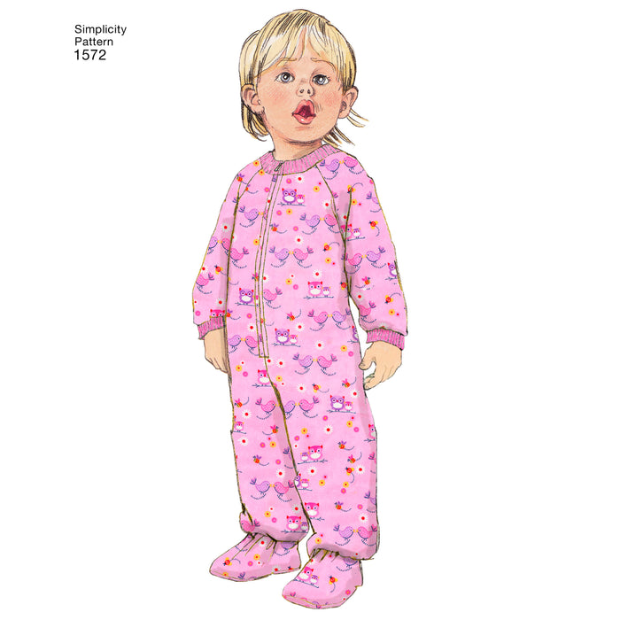 1572 Toddlers' and Child's Loungewear and Robe. Size: 6 m-6 y