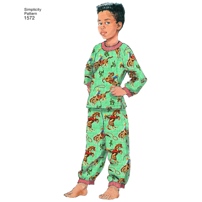 1572 Toddlers' and Child's Loungewear and Robe. Size: 6 m-6 y