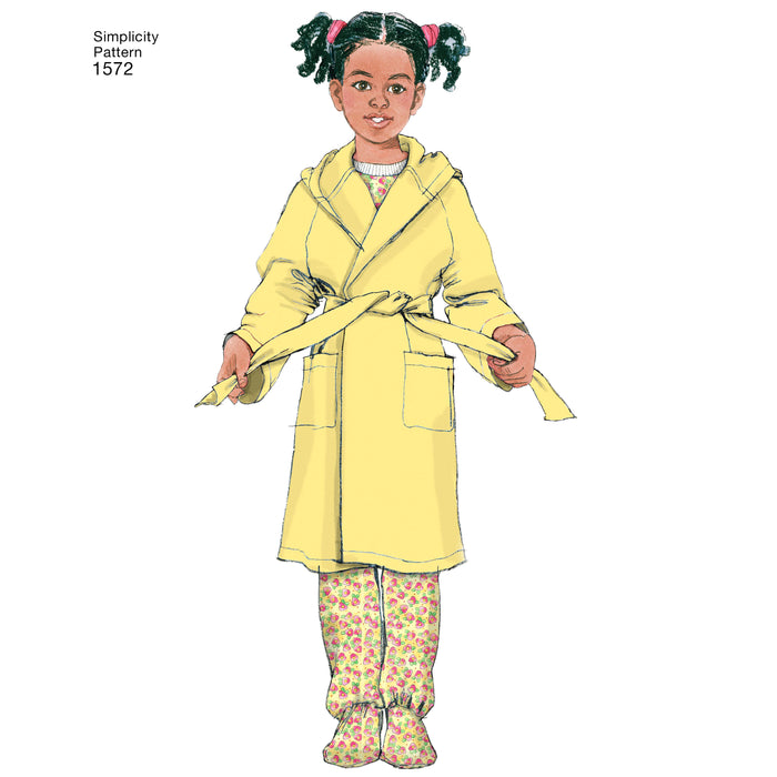 1572 Toddlers' and Child's Loungewear and Robe. Size: 6 m-6 y