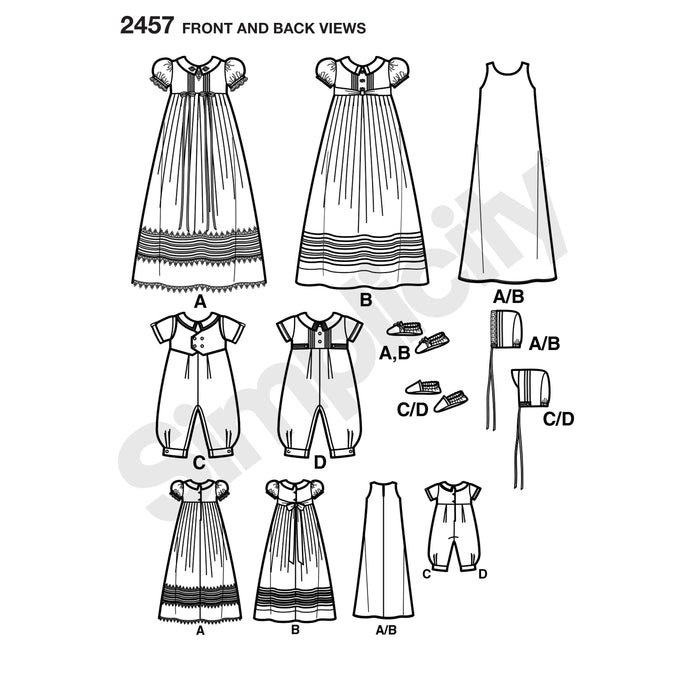 2457 Babies' Special Occasion. Size: XXS-M (0-12 m)