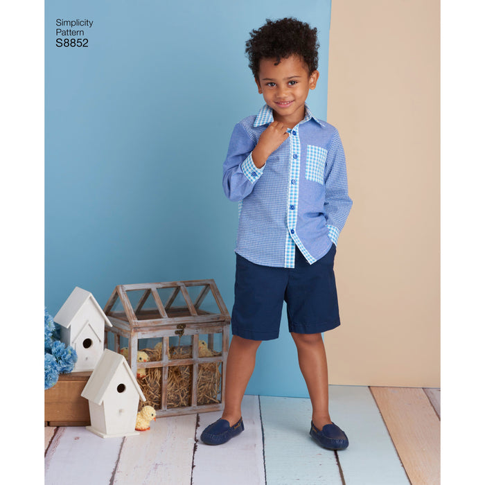 S8852 Children's Dresses and Shirt. Size: 3-8 y