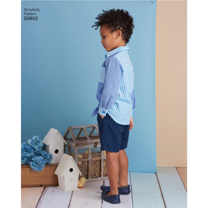 S8852 Children's Dresses and Shirt. Size: 3-8 y