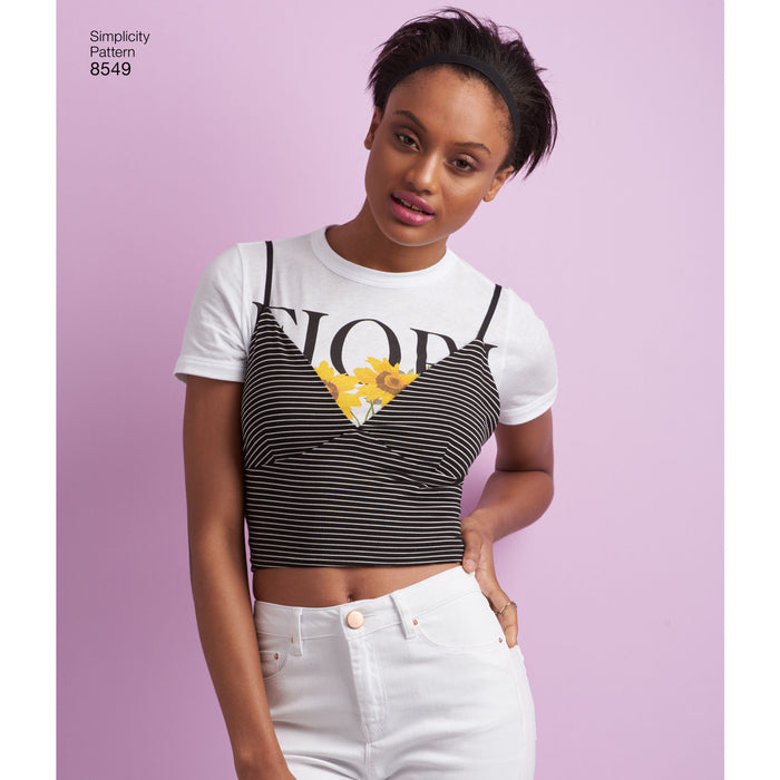 8549 Misses' Bra Tops. Size: XXS-XXL (30-52)