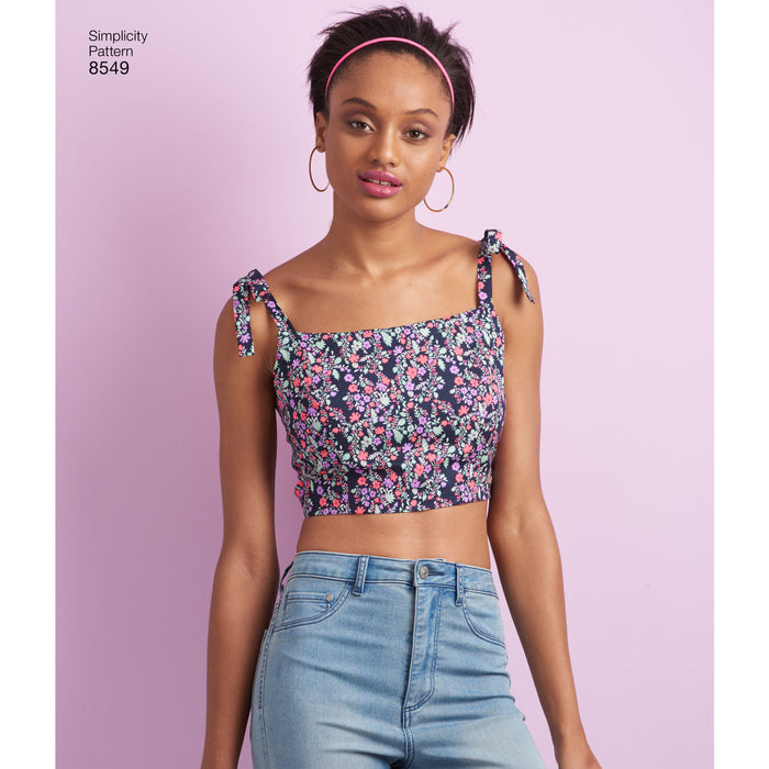 8549 Misses' Bra Tops. Size: XXS-XXL (30-52)
