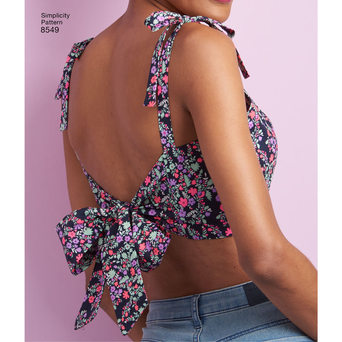 8549 Misses' Bra Tops. Size: XXS-XXL (30-52)