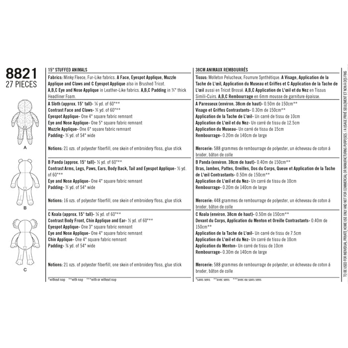 8822 Sewing Room Accessories. Size: One size