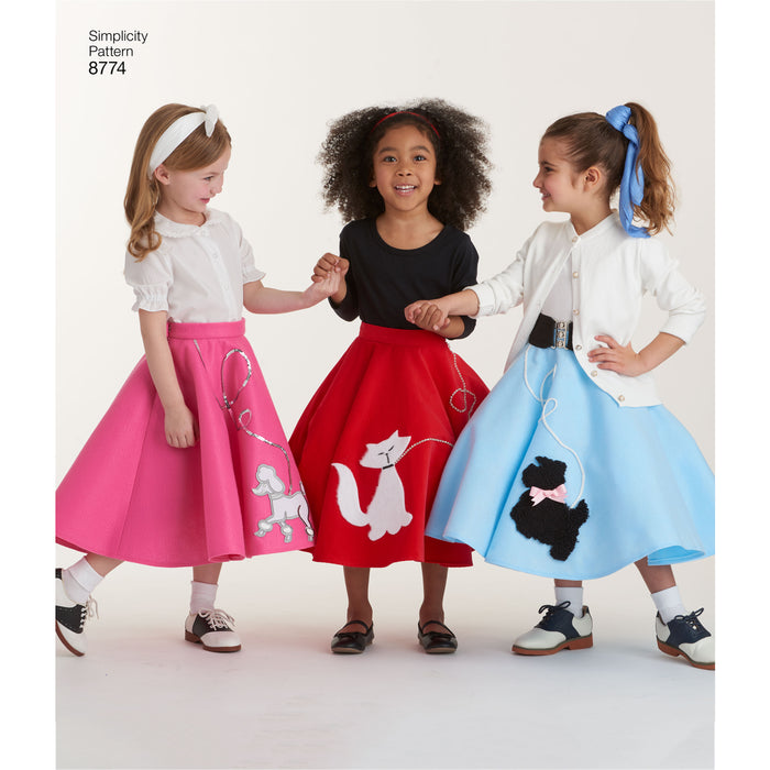 8774 Children's and Girls' Costumes. Size: 3-14 y
