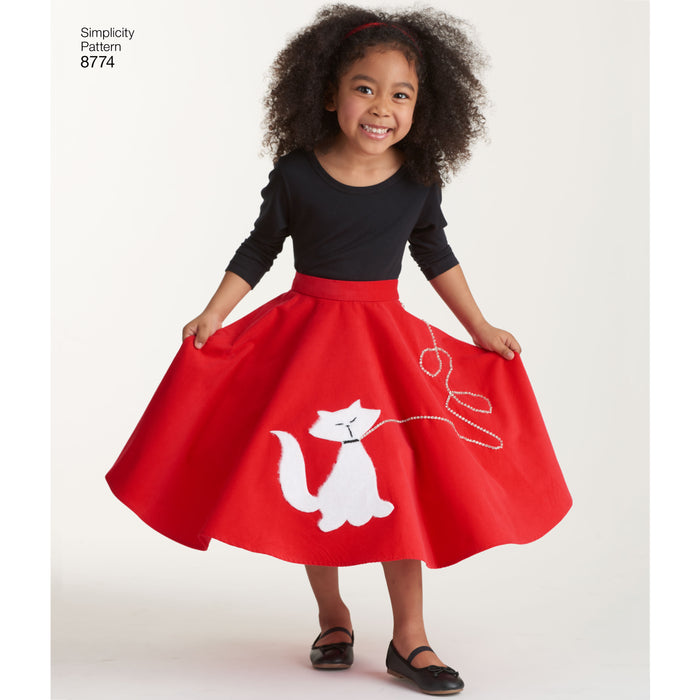 8774 Children's and Girls' Costumes. Size: 3-14 y