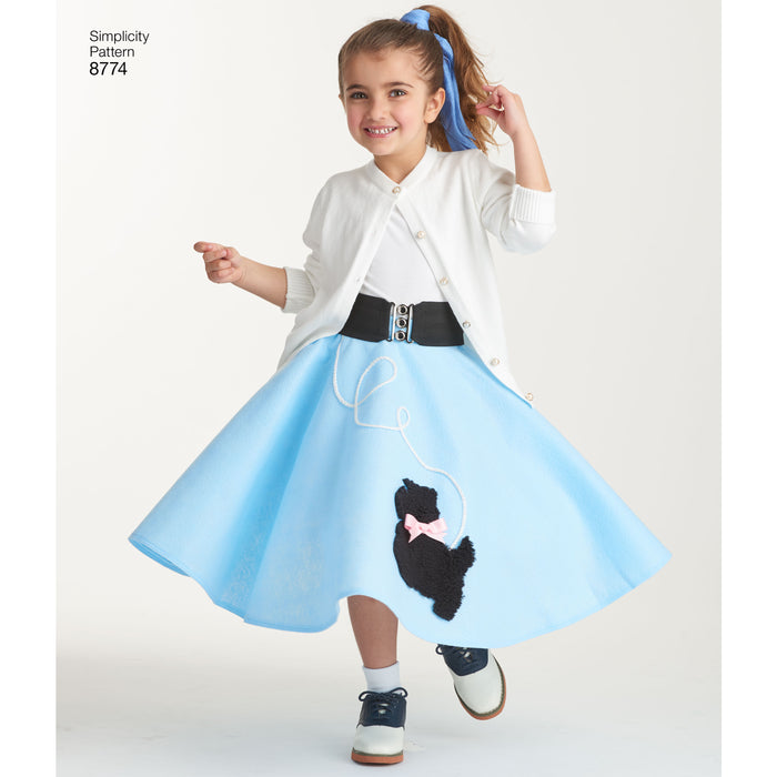 8774 Children's and Girls' Costumes. Size: 3-14 y