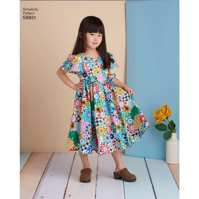 S8851 Children's Dresses. Size: 3-8 y