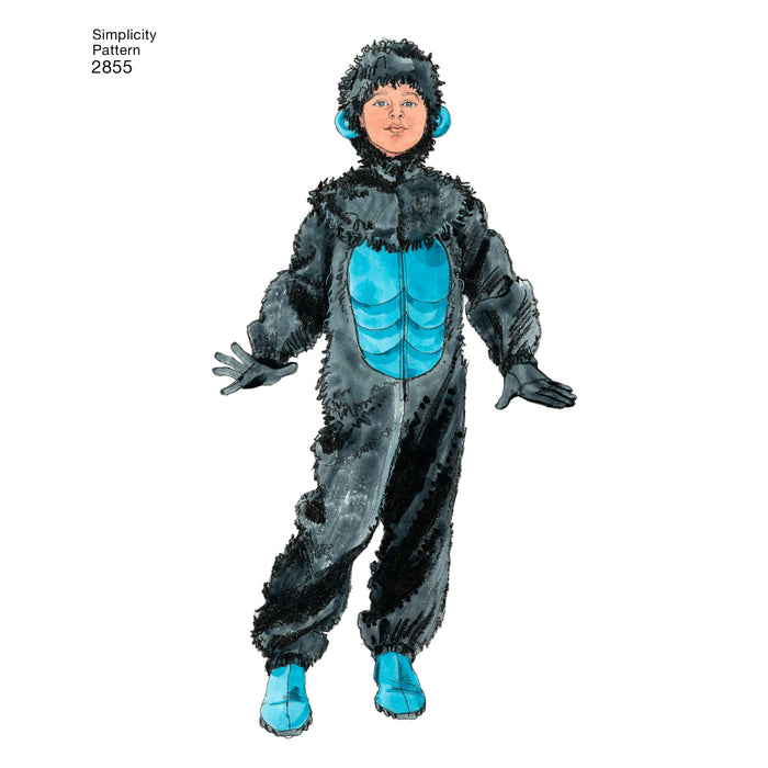 2855 Child, Boy & Girl Animal Costumes. Size: XS-L (3-16 y)