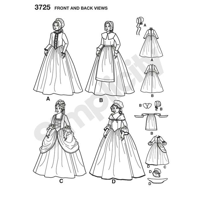 3725 Child's & Girls' Costumes. Size: 3-14 y