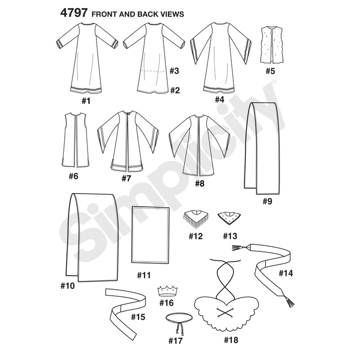4797 Boy's & Girl's Nativity Costumes. Size: S-L (2-12 y)