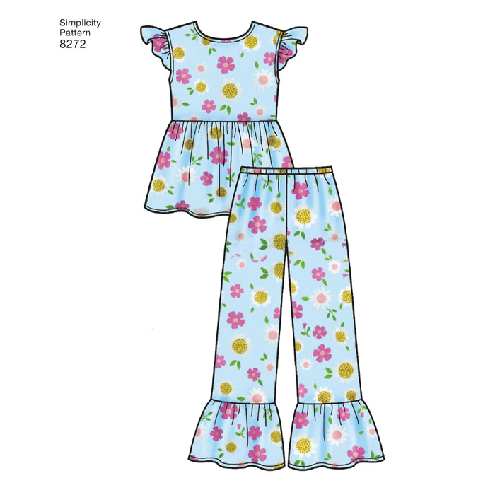 8272 Child's and Girl's Sleepwear and Robe. Size: 3-14 y