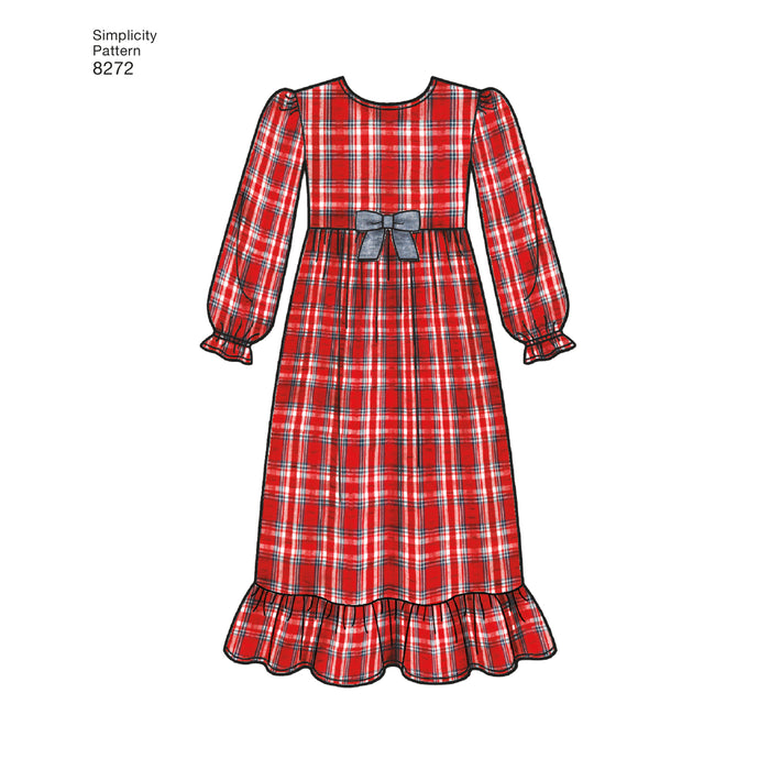 8272 Child's and Girl's Sleepwear and Robe. Size: 3-14 y
