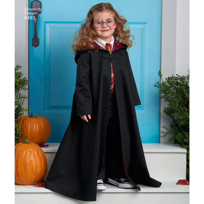 8483 Child's Cape Costumes. Size: S-L (3-8 y)