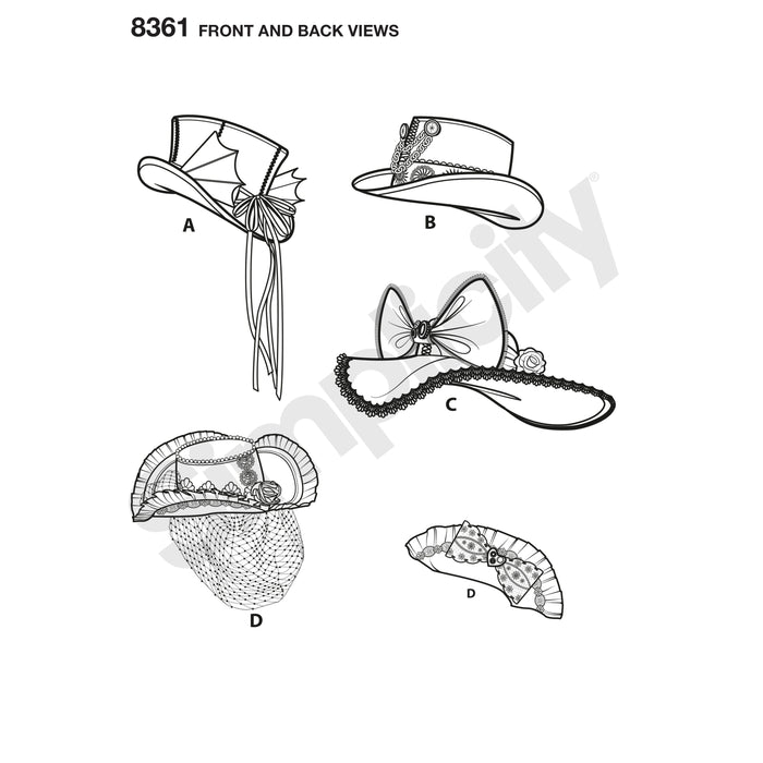 8361 Hats in Three Sizes. Size: S-L