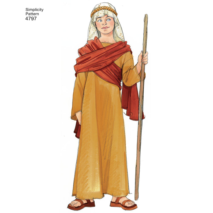 4797 Boy's & Girl's Nativity Costumes. Size: S-L (2-12 y)