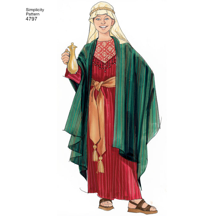 4797 Boy's & Girl's Nativity Costumes. Size: S-L (2-12 y)
