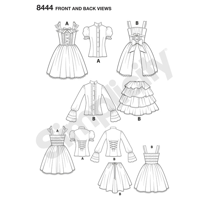 8444 Misses' Lolita Costume. Size: 30-46