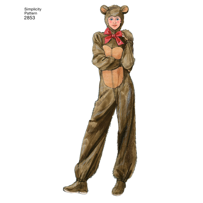 2853 Adult Animal Costumes. Size: XS-XL