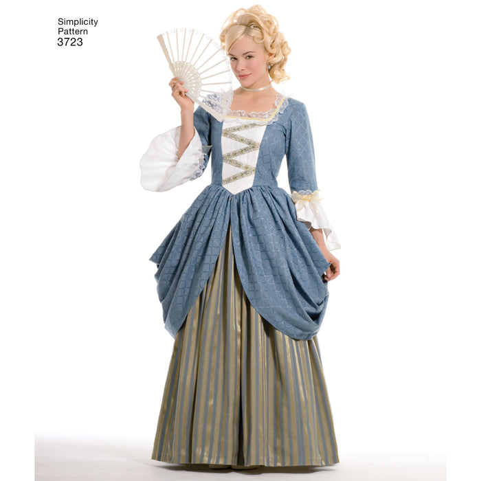 3723 Misses' Costume Dresses. Size: 32-48