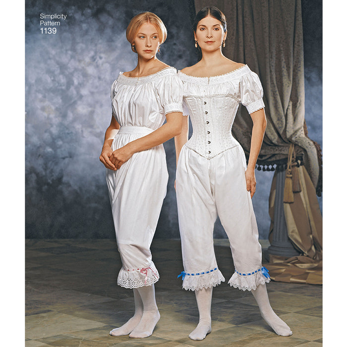 1139 Misses' Civil War Undergarments. Size: 32-46