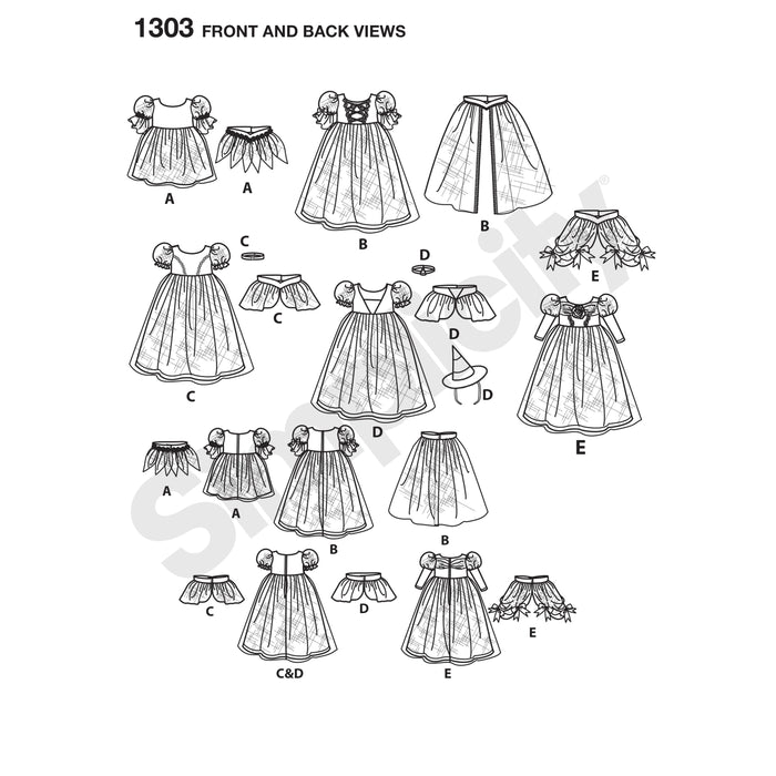 1303 Toddlers' and Child's Costumes. Size: 6 m-6 y