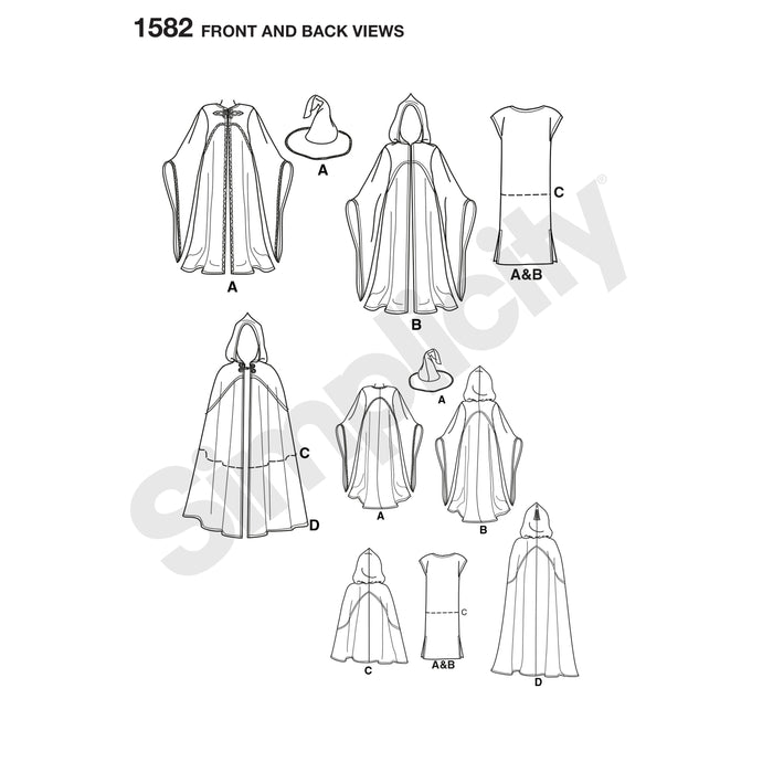 1582 Misses, Men and Teen Costumes. Size: XS-XL